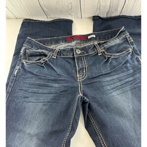 Y2K Bongo Jeans Juniors Size 15 Bootcut Flare Dark  Denim Jeans